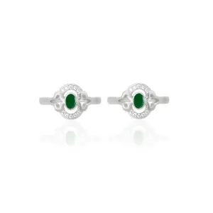 925 Silver Green Heritage Toe Rings
