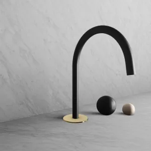 BARiL B35-8100-00L-KJ-100 Wall-Mounted Lavatory Faucet Spout With Deck Mounted Handles