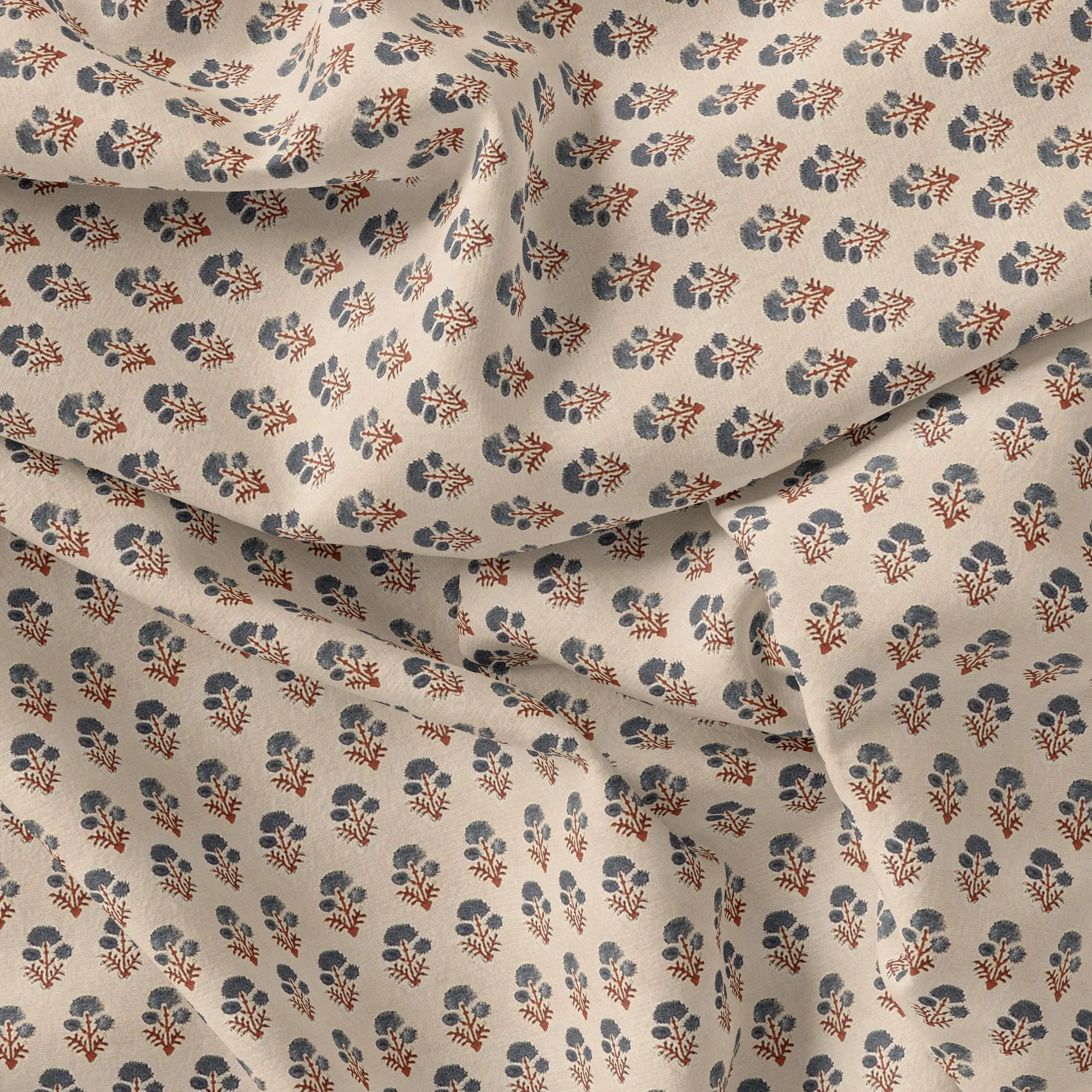 Beautiful Eucalyptus Tree Seamless Digital Printed Fabric - Poly Muslin