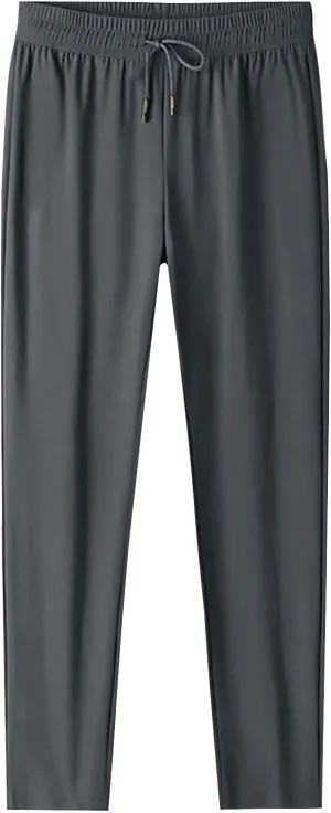 Beeswan Women's Stretch Quick Drying Pants with Pockets Drawstring Fashion Joggers Straight Black 7X-Large