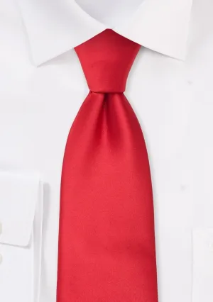 Bright Red Solid Necktie