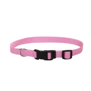 Coastal Adjustable Nylon Collar with Tuff Buckle Small Pink