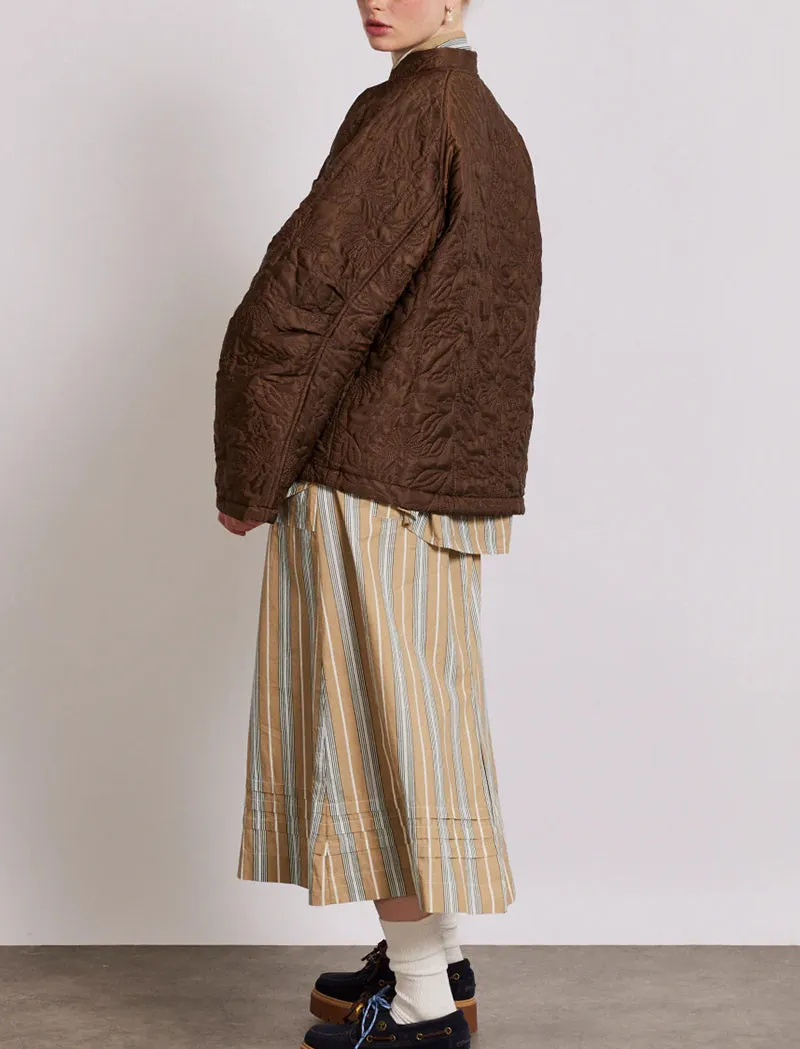 Damson Madder Womens Susie Quilted Reversible Bomber Navy