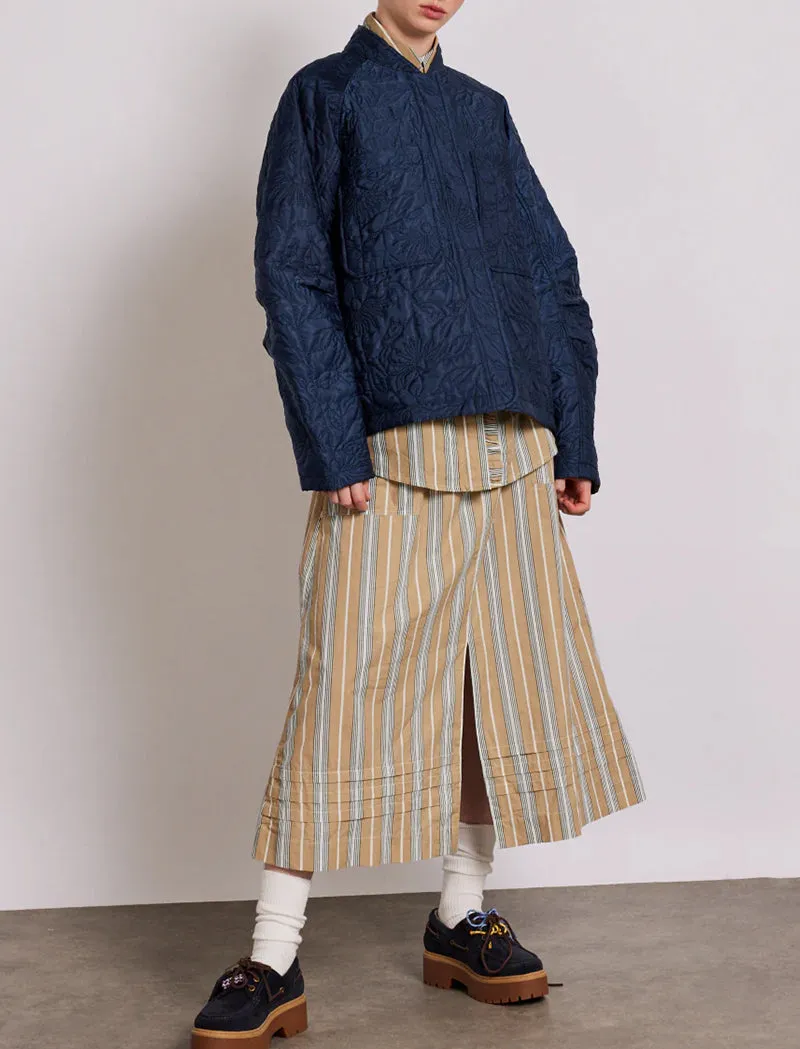 Damson Madder Womens Susie Quilted Reversible Bomber Navy