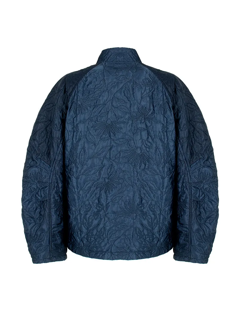 Damson Madder Womens Susie Quilted Reversible Bomber Navy