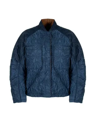 Damson Madder Womens Susie Quilted Reversible Bomber Navy