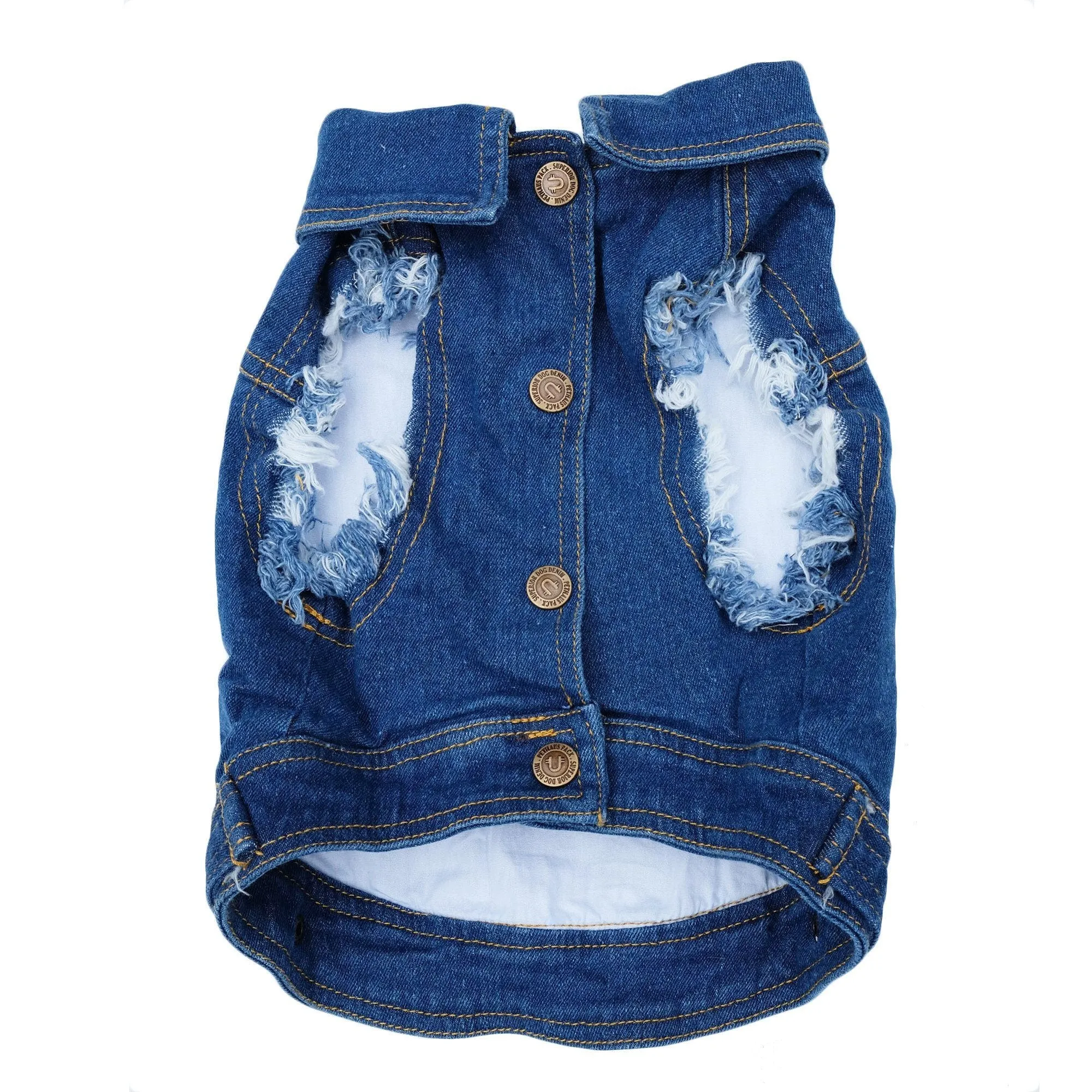 Denim Dog Vest - Girl Gang Patch