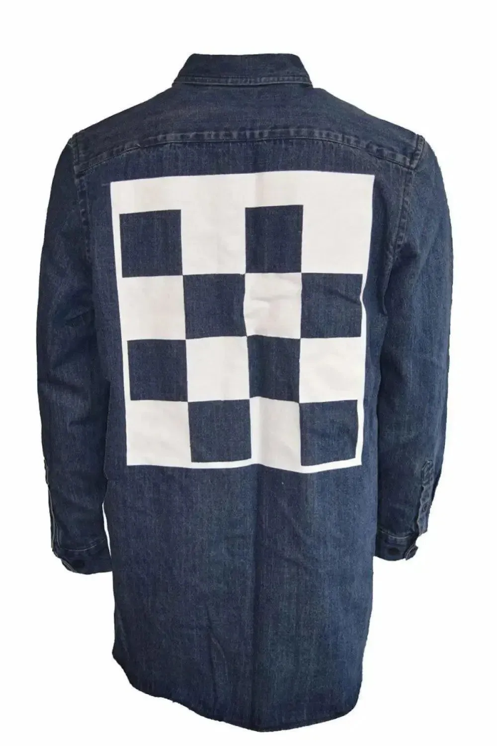 Denim Shirt Jacket Chequered Back
