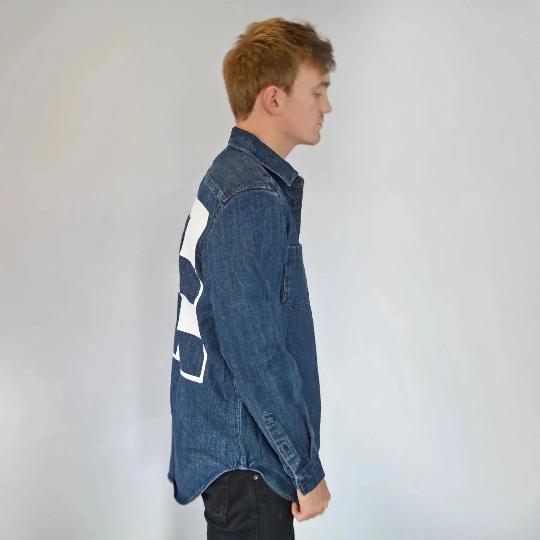 Denim Shirt Jacket Chequered Back