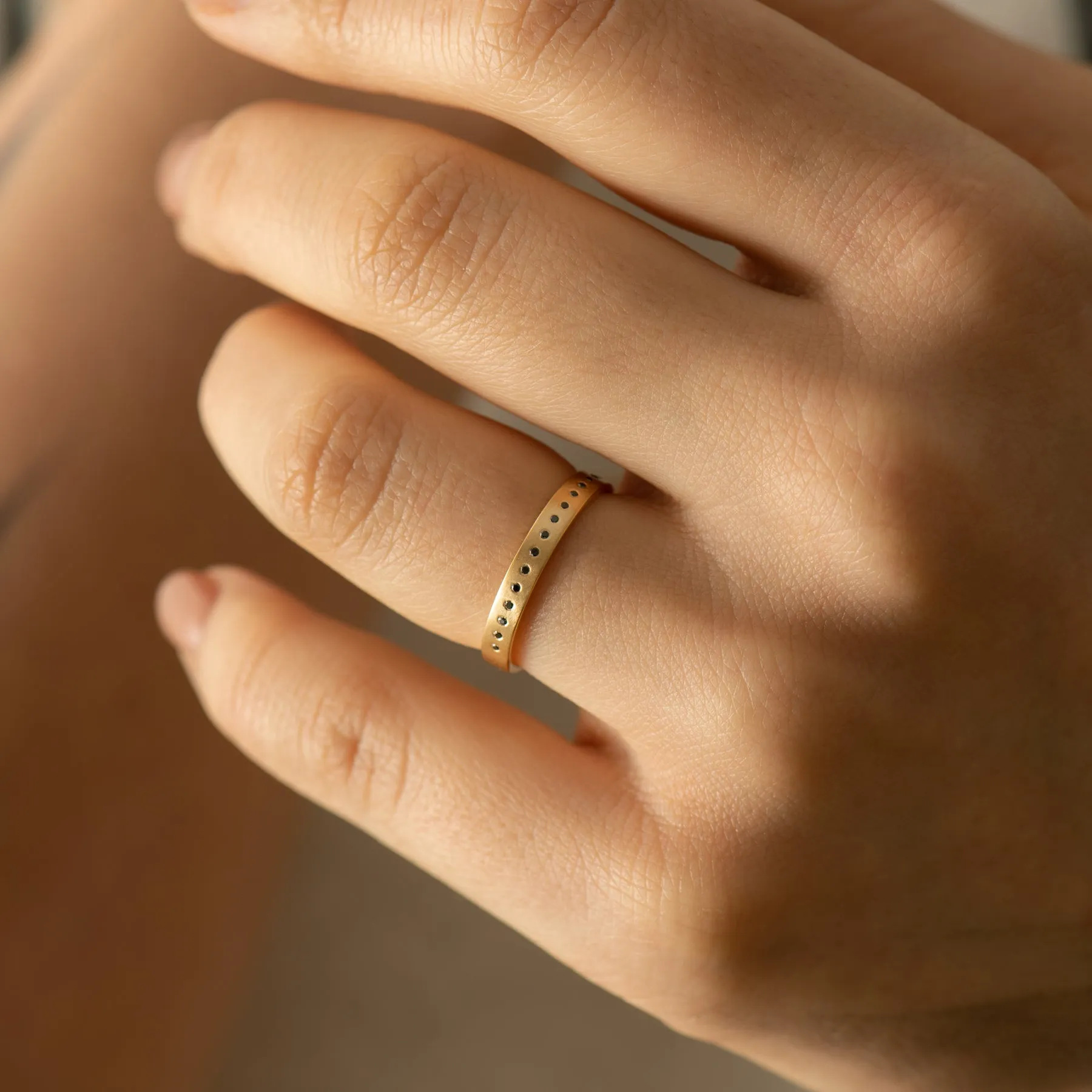 Dice Unisex Black Diamond Wedding Band Set