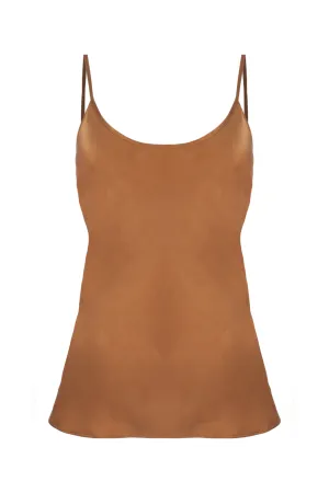 Gold Pure Silk Flow Strap Blouse