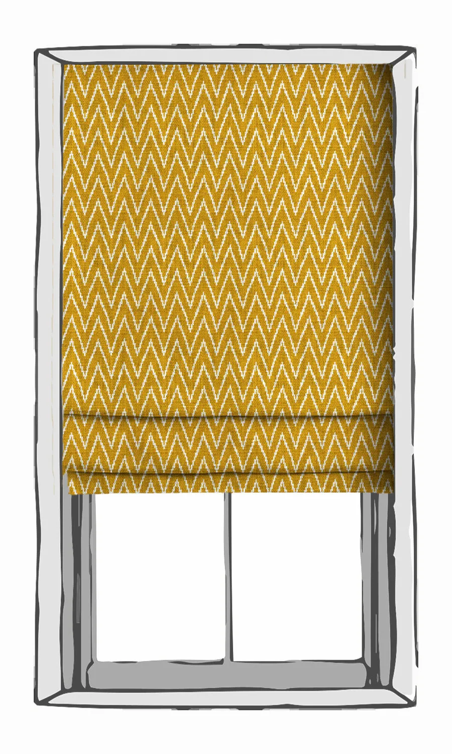 'Guarda' Modern Chevron Print Shades (Deep Yellow/ White)