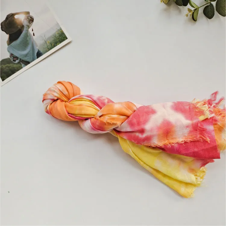 JY-77 Ethnic style handmade tie-dyed scarf comfortable shawl