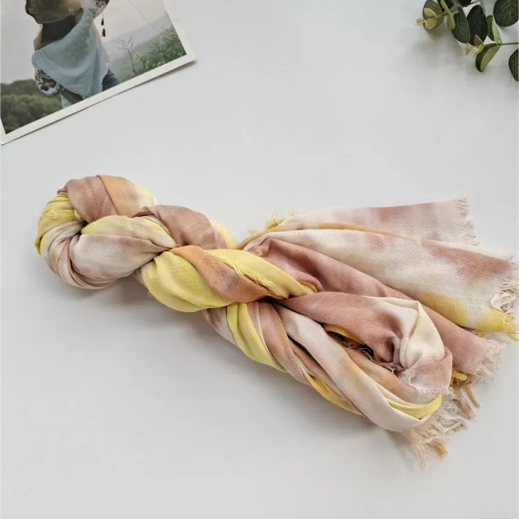JY-77 Ethnic style handmade tie-dyed scarf comfortable shawl