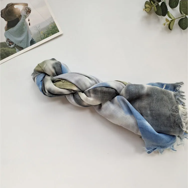 JY-77 Ethnic style handmade tie-dyed scarf comfortable shawl