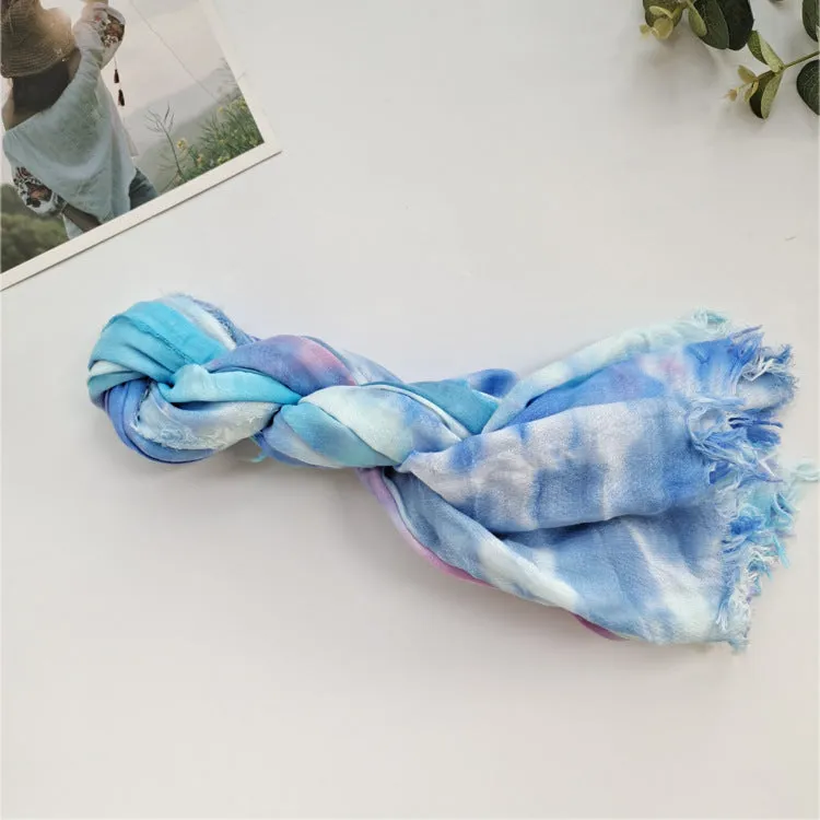 JY-77 Ethnic style handmade tie-dyed scarf comfortable shawl