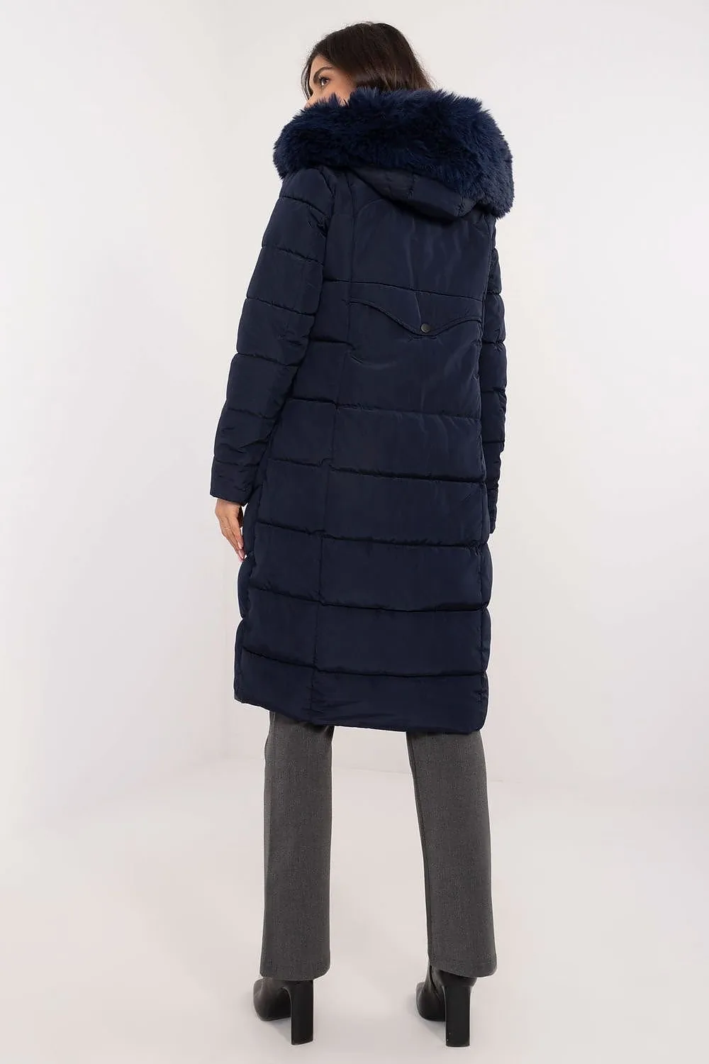 Knee Length Hooded Down Jacket