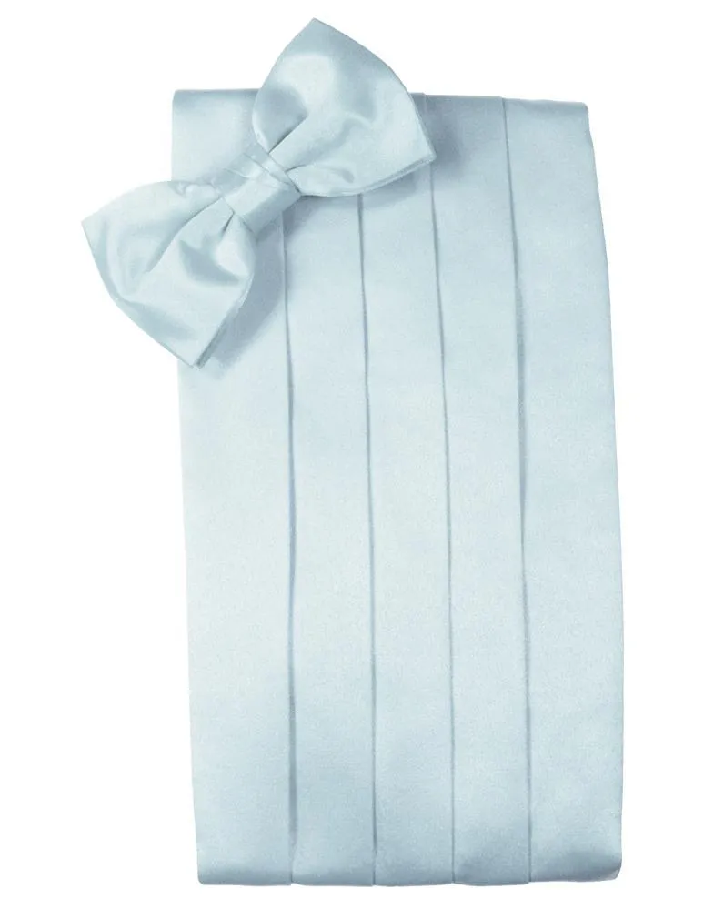 Light Blue Luxury Satin Cummerbund