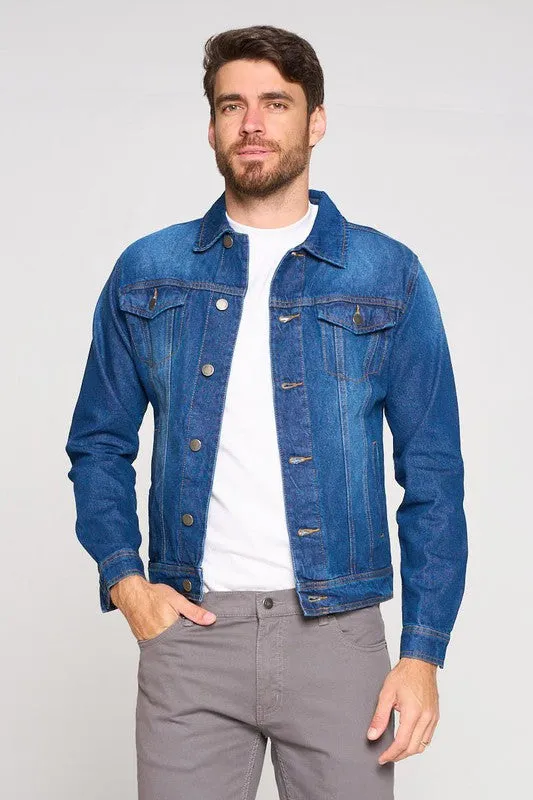 Men's Dark Blue Denim Jacket