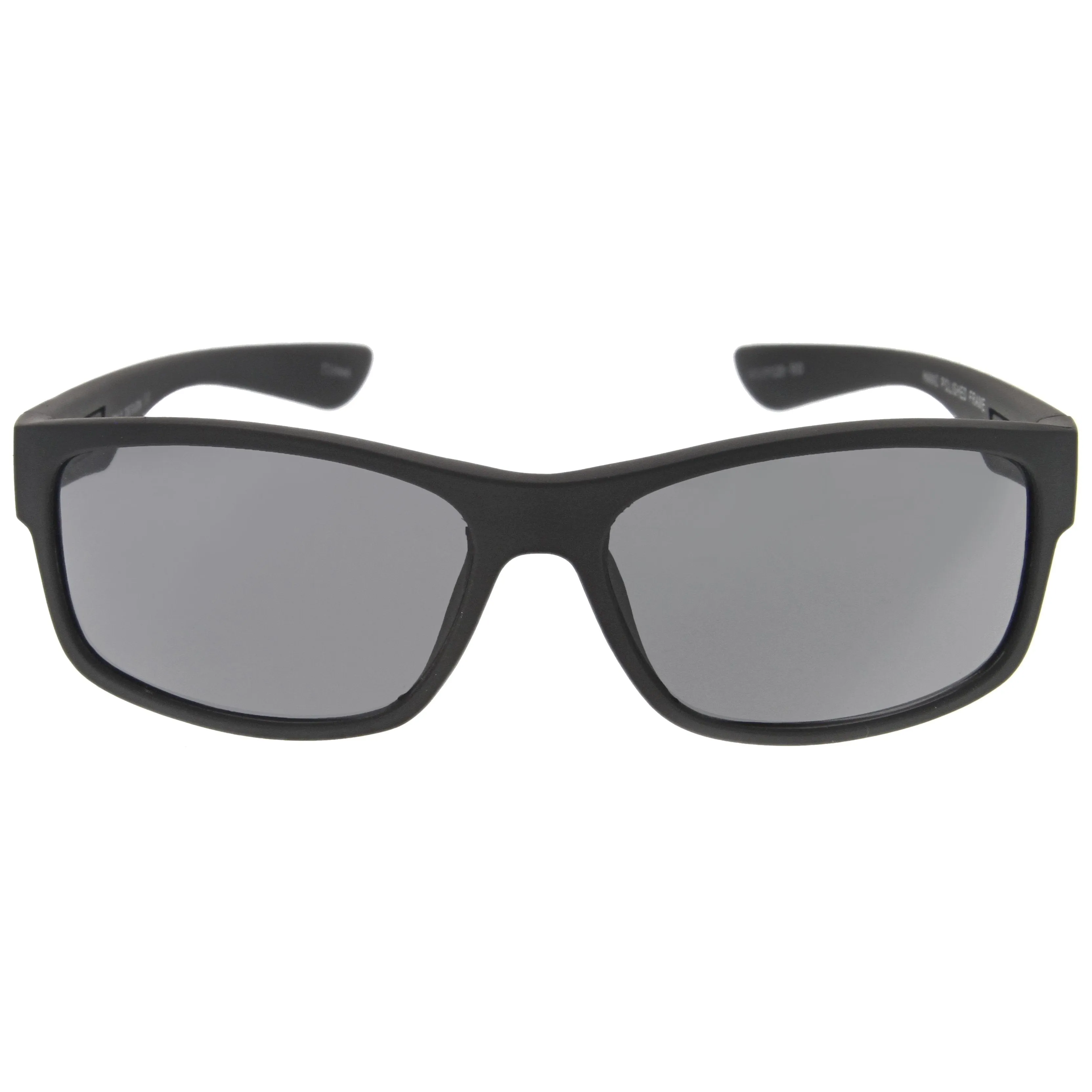 Men's Rubberized Matte Shark Fin Temple Sport Sunglasses A419