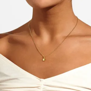 Mini Charms Lock Necklace In Gold-Tone Plating