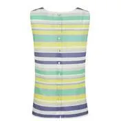 Multi Stripe Button Back Top