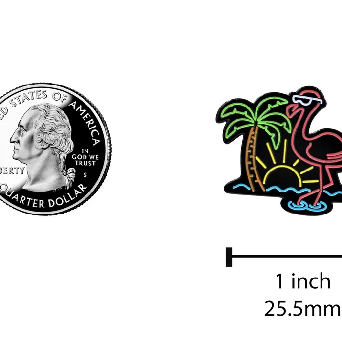 Neon Flamingo Pin