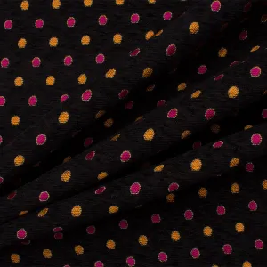 Orange & Pink Spotted Jacquard Brocade