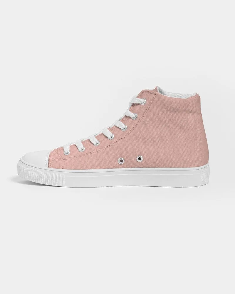Pale Pastel Pink Red Women's High-top Canvas Sneakers | Women's | Bright Pale Pastel Pink Red | C0M30Y22K0