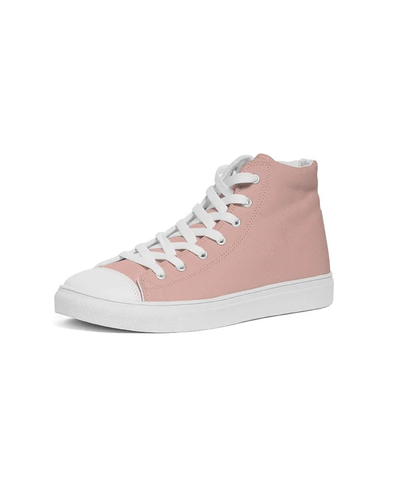Pale Pastel Pink Red Women's High-top Canvas Sneakers | Women's | Bright Pale Pastel Pink Red | C0M30Y22K0