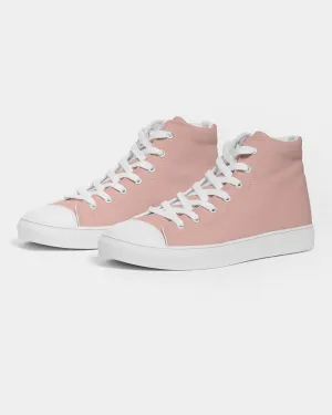 Pale Pastel Pink Red Women's High-top Canvas Sneakers | Women's | Bright Pale Pastel Pink Red | C0M30Y22K0
