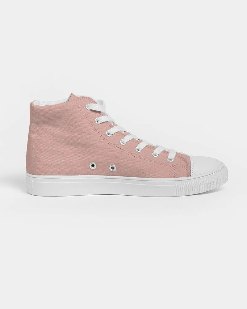 Pale Pastel Pink Red Women's High-top Canvas Sneakers | Women's | Bright Pale Pastel Pink Red | C0M30Y22K0