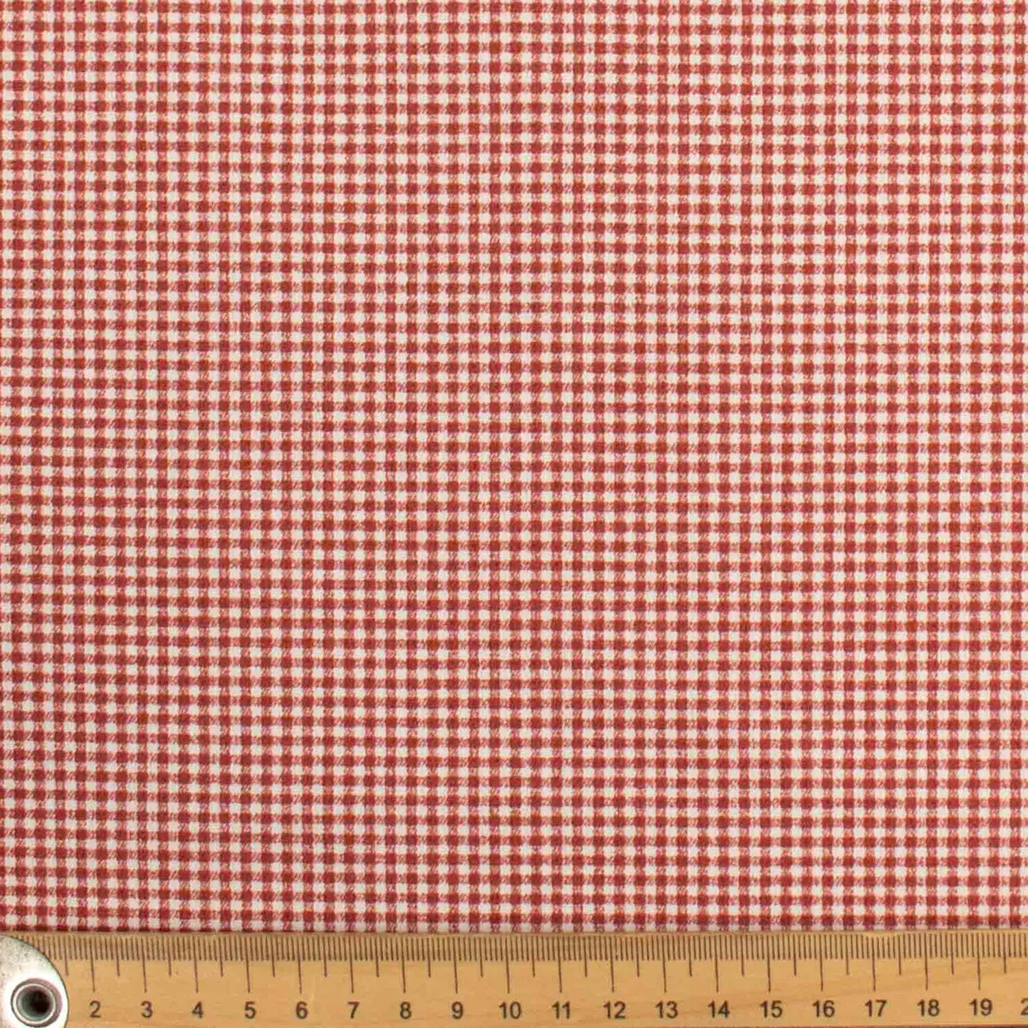 Red Micro Checks Polycotton Prints 280CM