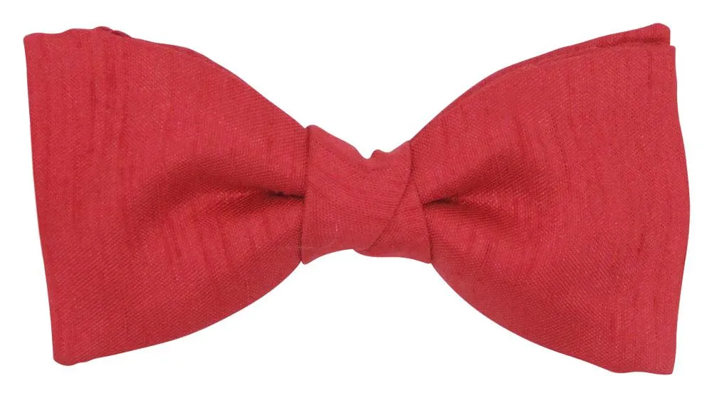 Red Shantung Boys Bow Ties