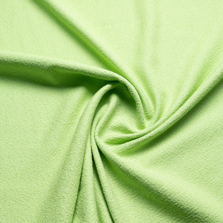 Rich Green Cotton & Linen Bouclette