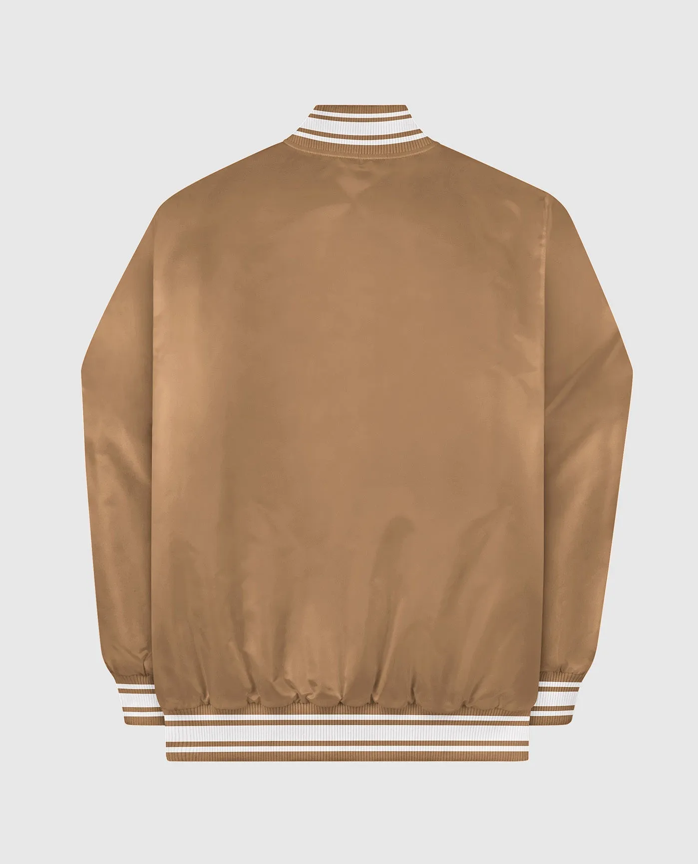 Starter Locker Room Full-Snap Satin Jacket Wheat